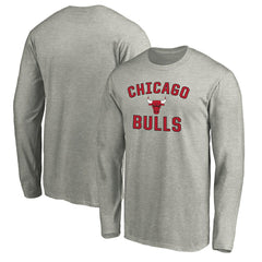 Chicago Bulls Victory Arch Long Sleeve T-Shirt Heathered Gray - NBA