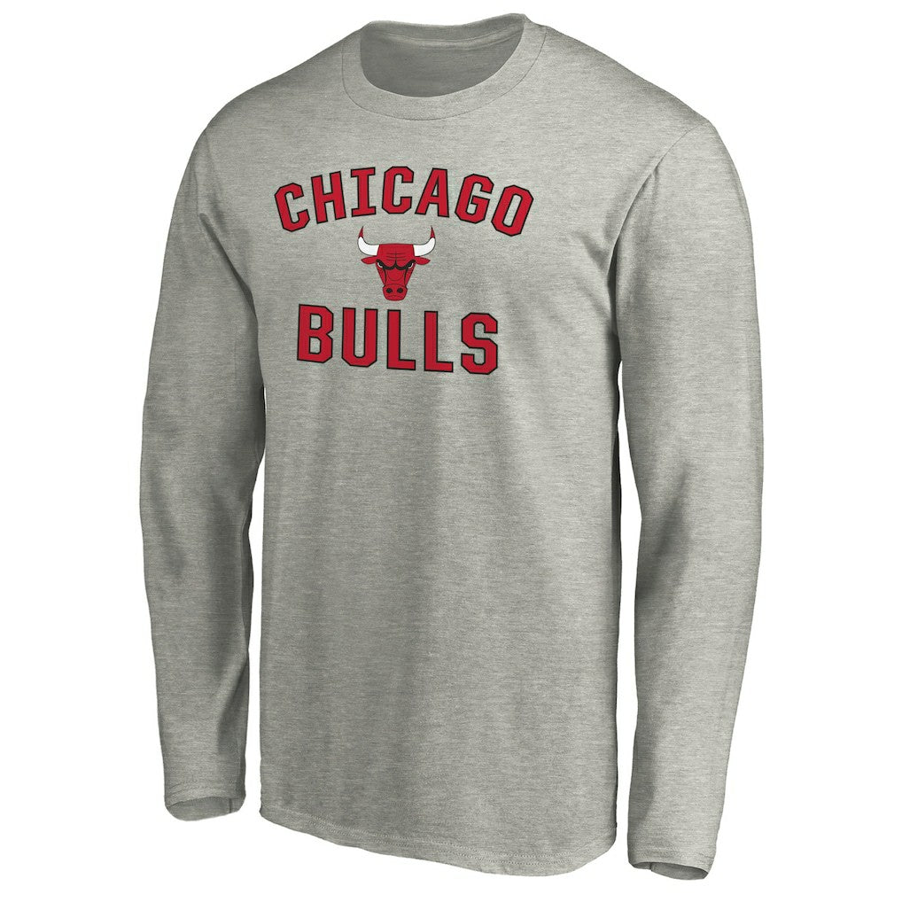 Chicago Bulls Victory Arch Long Sleeve T-Shirt Heathered Gray - NBA