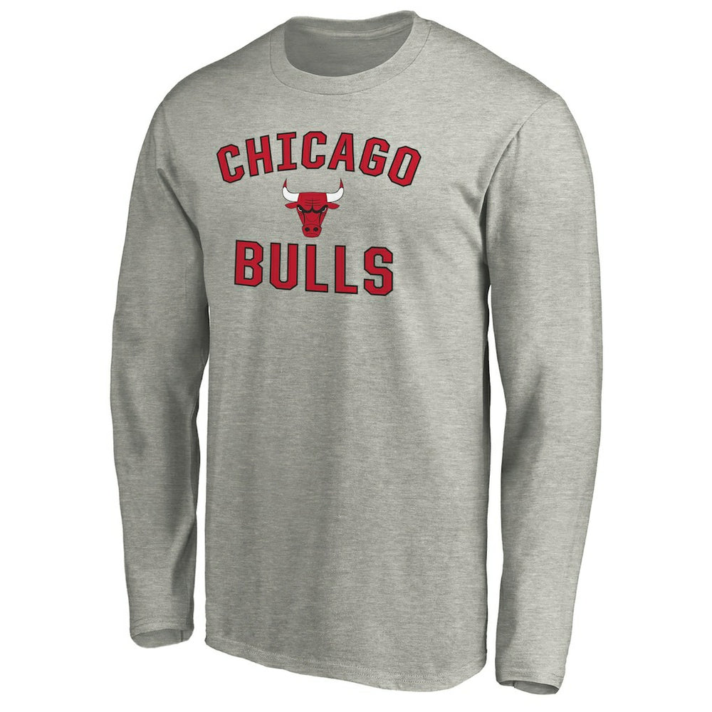 Chicago Bulls Victory Arch Long Sleeve T-Shirt Heathered Gray - NBA