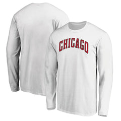 Chicago Bulls Alternate Team Logo Long Sleeve T-Shirt White - NBA