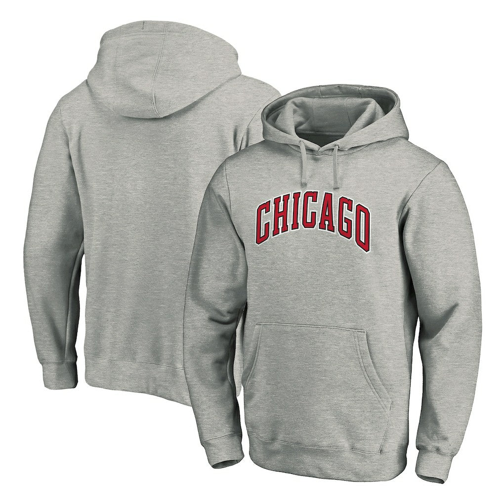 Chicago Bulls Alternate Logo Pullover Hoodie Heather Gray - NBA