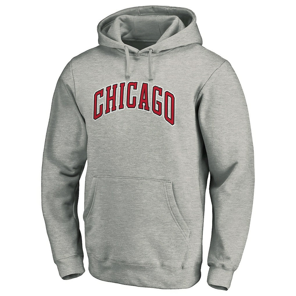 Chicago Bulls Alternate Logo Pullover Hoodie Heather Gray - NBA