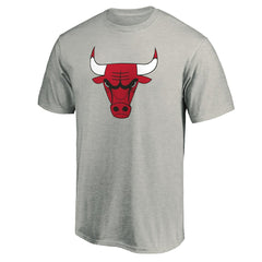Chicago Bulls Primary Mascot Logo T-Shirt Heathered Gray - NBA