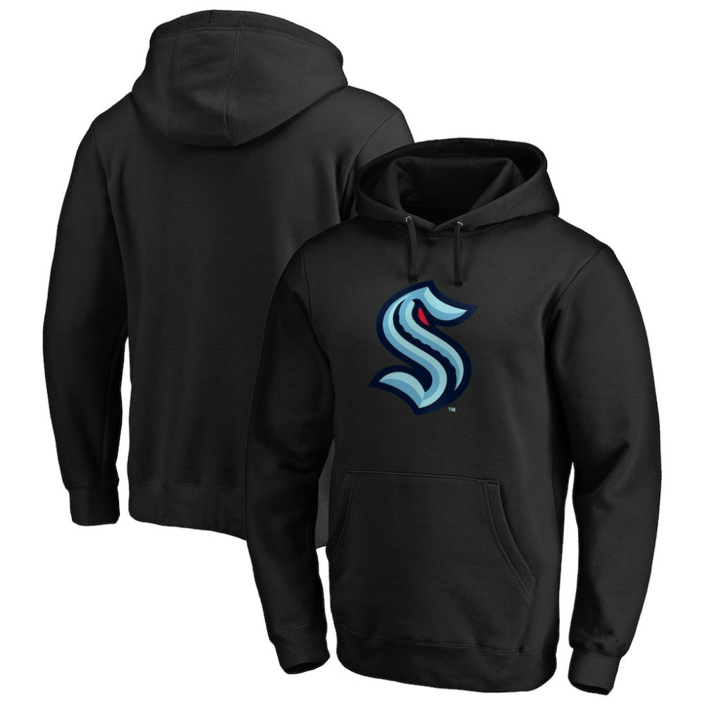 Seattle Kraken Primary Team Logo Pullover Hoodie - Black - NHL