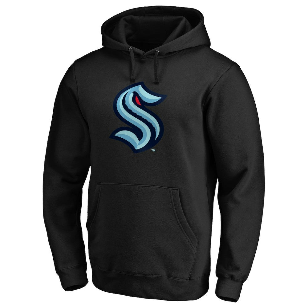 Seattle Kraken Primary Team Logo Pullover Hoodie - Black - NHL