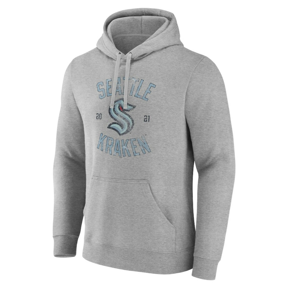Seattle Kraken Heritage Pullover Hoodie - Heathered Gray - NHL