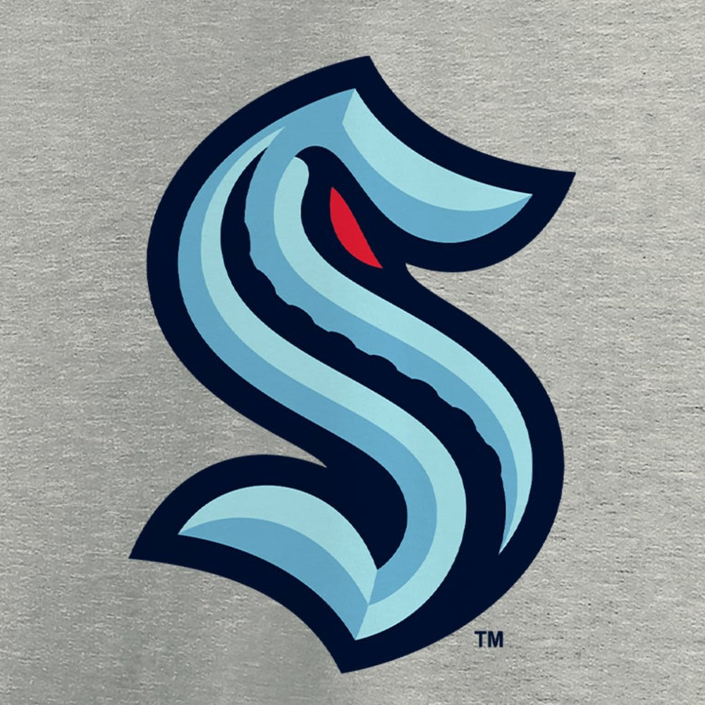 Seattle Kraken Primary Logo T-Shirt - Heathered Gray - NHL