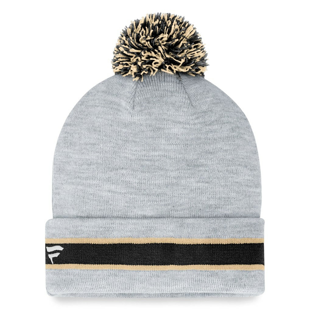 New Orleans Saints Cuffed Knit Hat with Pom Heather Gray | Fanatics