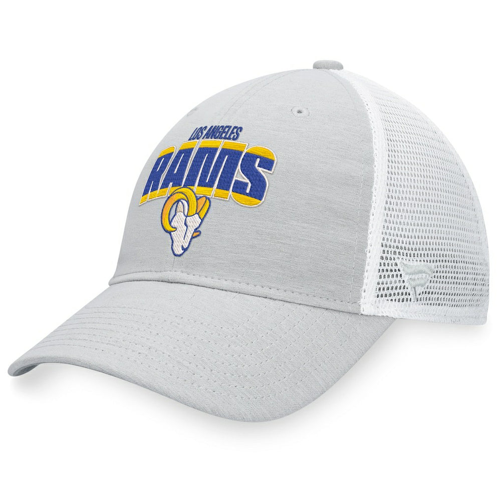 Los Angeles Rams Trucker Snapback Hat Heather Gray/White | Fanatics