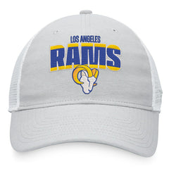 Los Angeles Rams Trucker Snapback Hat Heather Gray/White | Fanatics