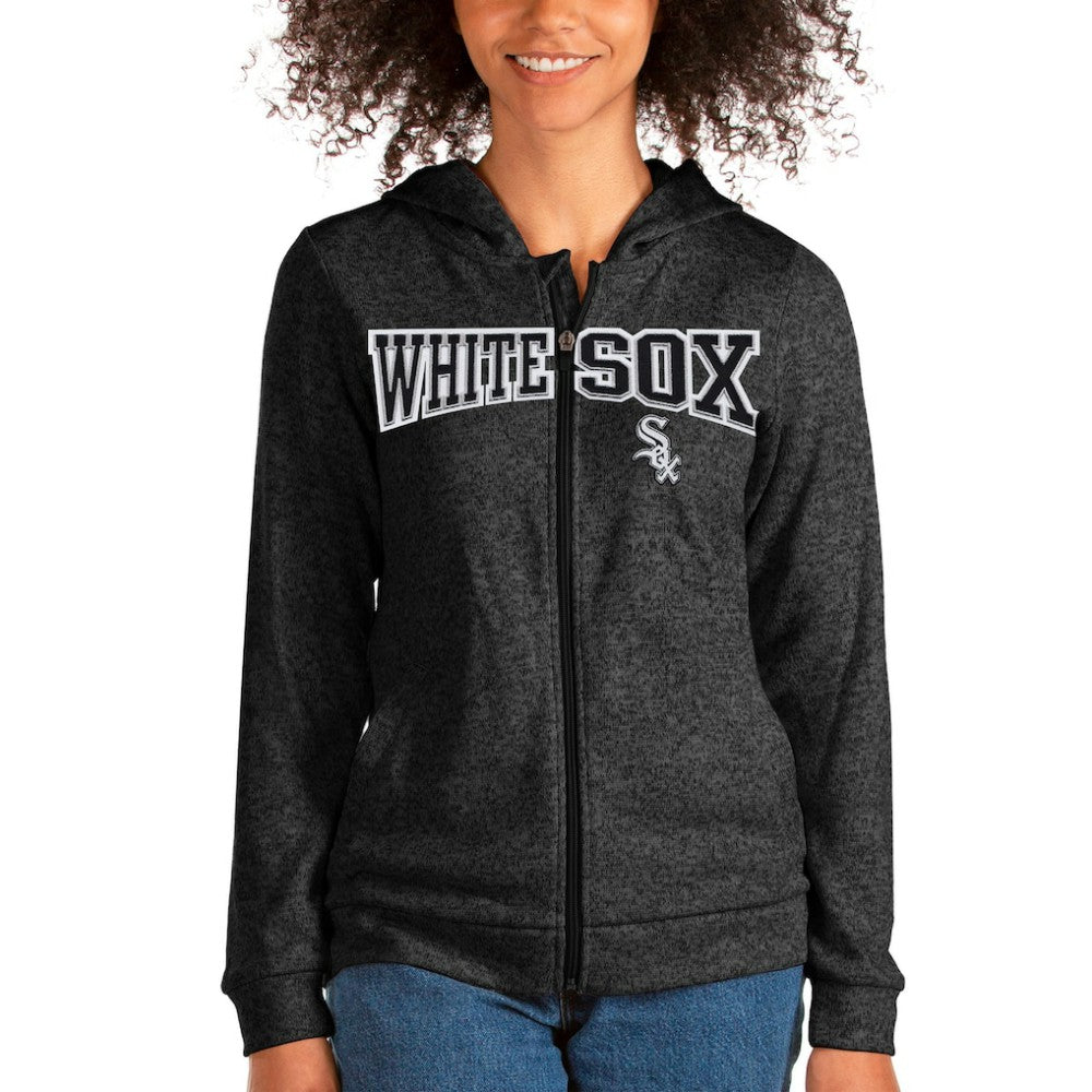 Chicago White Sox Antigua Women's Wordmark Absolute Full-Zip Hoodie - MLB