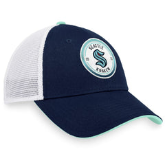 Seattle Kraken Fanatics Iconic Gradient Trucker Snapback Hat - Deep Sea Blue/White - NHL