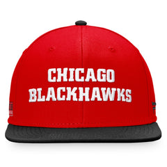 Chicago Blackhawks Fanatics Iconic Color Blocked Snapback Hat - Red/Black - NHL