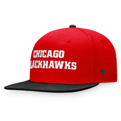 Chicago Blackhawks Fanatics Iconic Color Blocked Snapback Hat - Red/Black - NHL