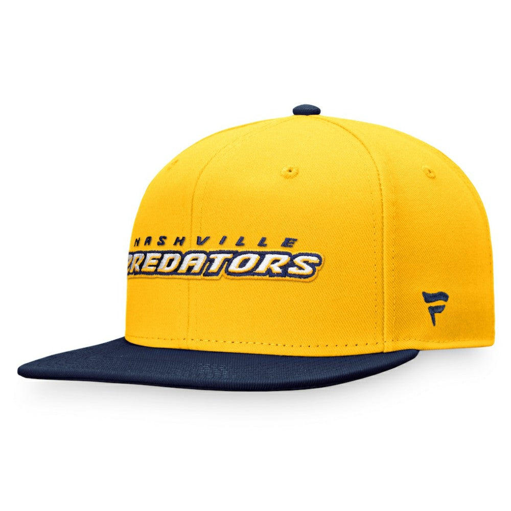 Nashville Predators Fanatics Iconic Color Blocked Snapback Hat - Gold/Navy - NHL