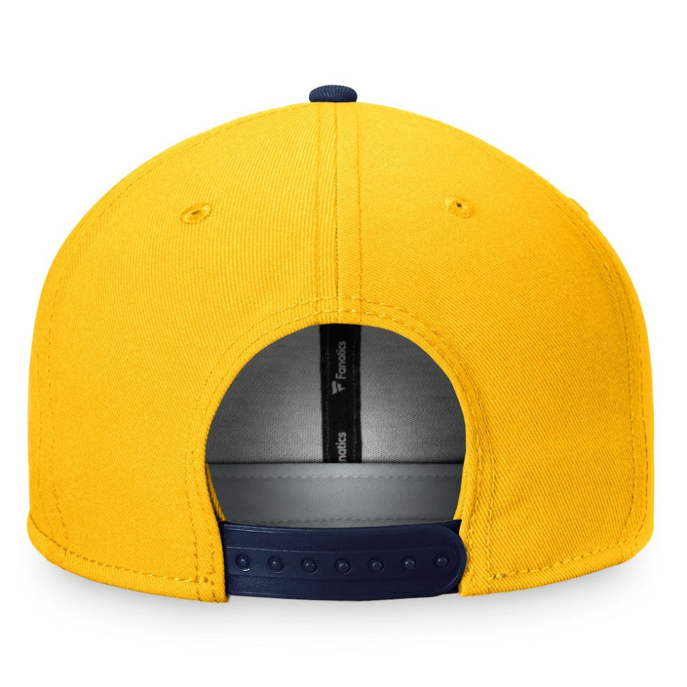 Nashville Predators Fanatics Iconic Color Blocked Snapback Hat - Gold/Navy - NHL