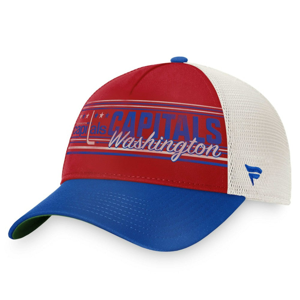 Washington Capitals Fanatics True Classic Retro Trucker Snapback Hat - Red/Royal - NHL