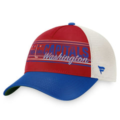 Washington Capitals Fanatics True Classic Retro Trucker Snapback Hat - Red/Royal - NHL