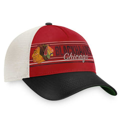 Chicago Blackhawks Fanatics True Classic Retro Trucker Snapback Hat - Red/Black - NHL