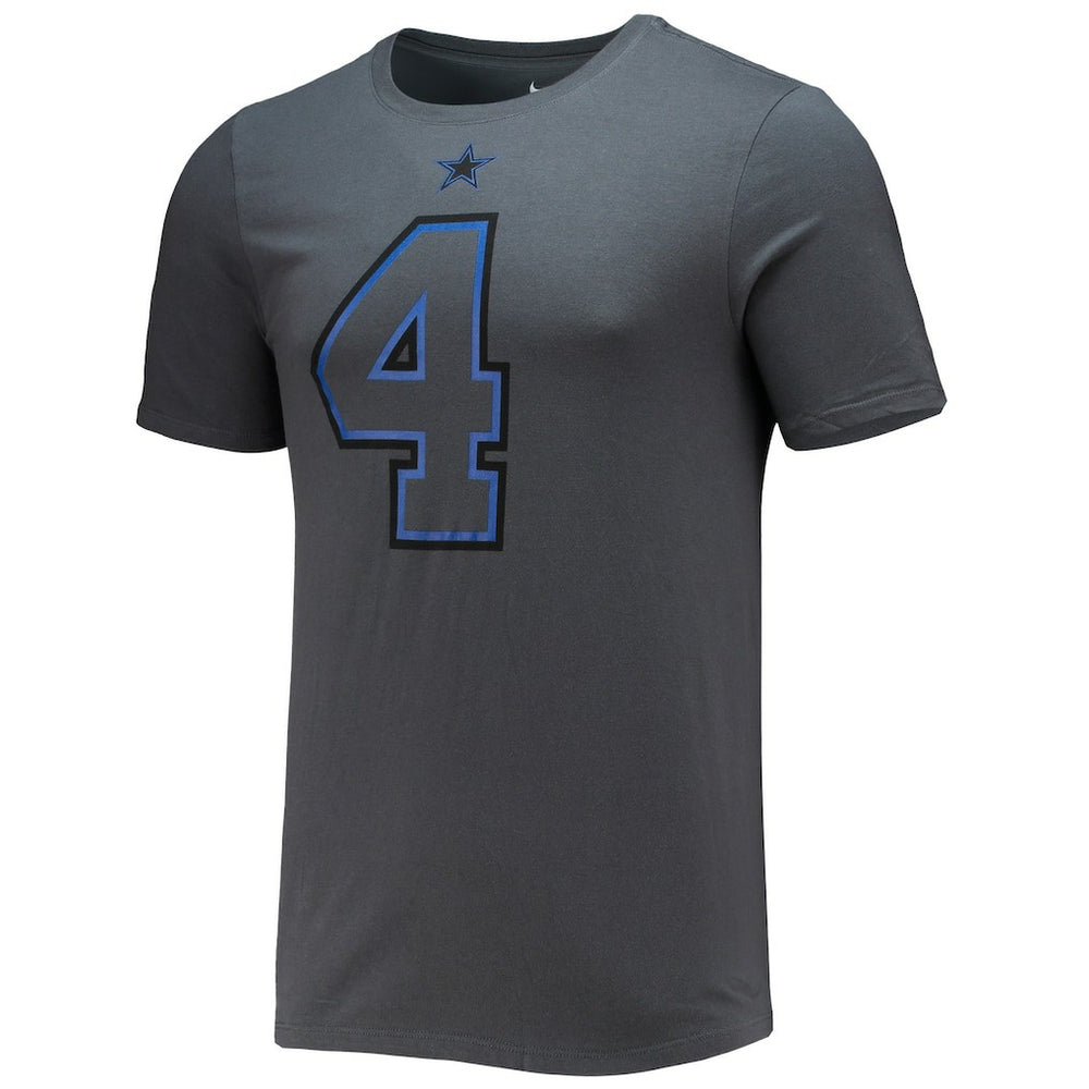 Dak Prescott Dallas Cowboys Player Name & Number T-Shirt Charcoal | Nike for Sale