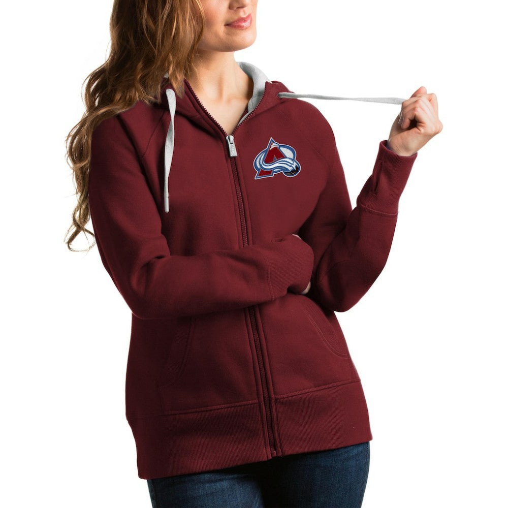 Colorado Avalanche Antigua Women's Victory Full-Zip Hoodie - Burgundy - NHL