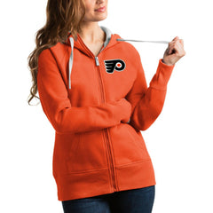 Philadelphia Flyers Antigua Women's Victory Full-Zip Hoodie - Orange - NHL