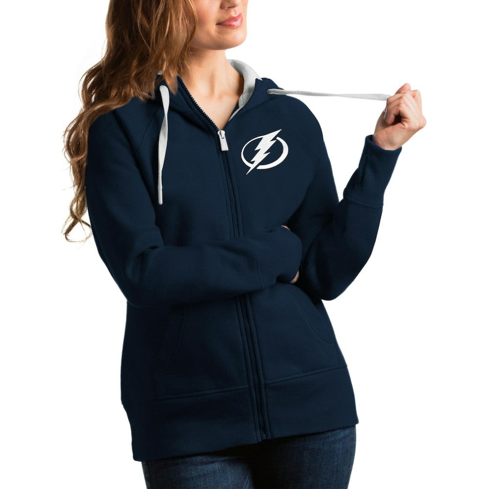 Tampa Bay Lightning Antigua Women's Victory Full-Zip Hoodie - Navy - NHL