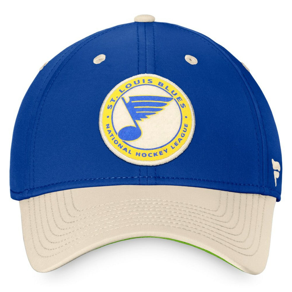 St. Louis Blues Fanatics True Classics Retro Flex Hat - Royal/Khaki - NHL