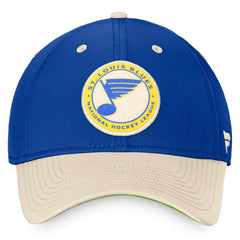 St. Louis Blues Fanatics True Classics Retro Flex Hat - Royal/Khaki - NHL