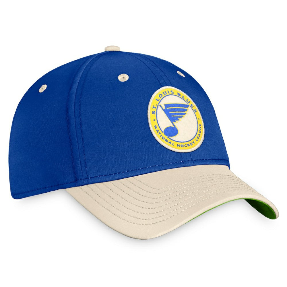 St. Louis Blues Fanatics True Classics Retro Flex Hat - Royal/Khaki - NHL