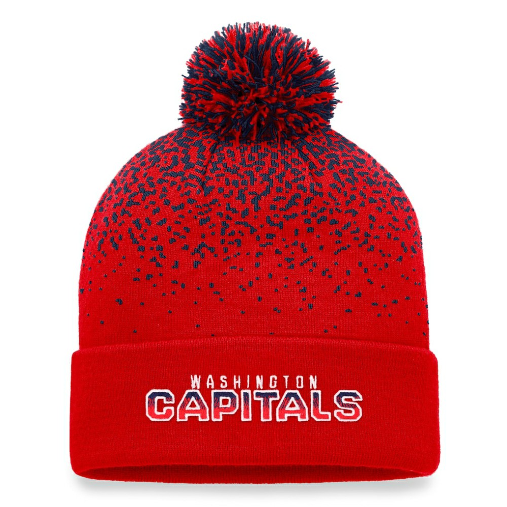 Washington Capitals Fanatics Iconic Gradient Cuffed Knit Hat with Pom - Red - NHL