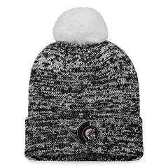 Ottawa Senators Fanatics Women's Glimmer Cuffed Knit Hat with Pom - Black - NHL