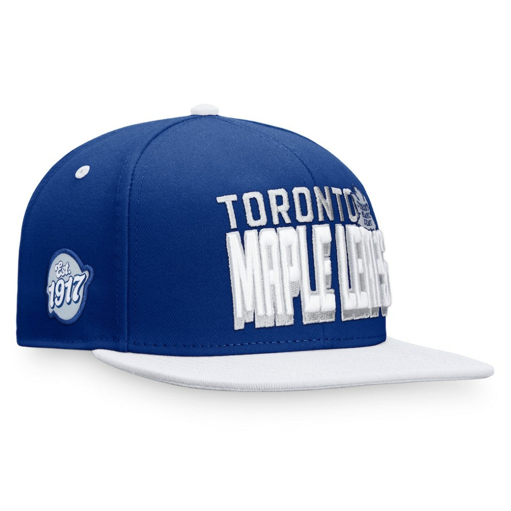 Toronto Maple Leafs Fanatics Heritage Retro Two-Tone Snapback Hat - Blue/White - NHL