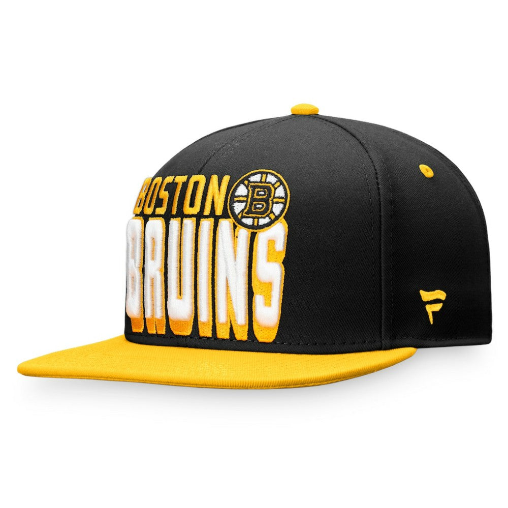 Boston Bruins Fanatics Heritage Retro Two-Tone Snapback Hat - Black/Gold - NHL