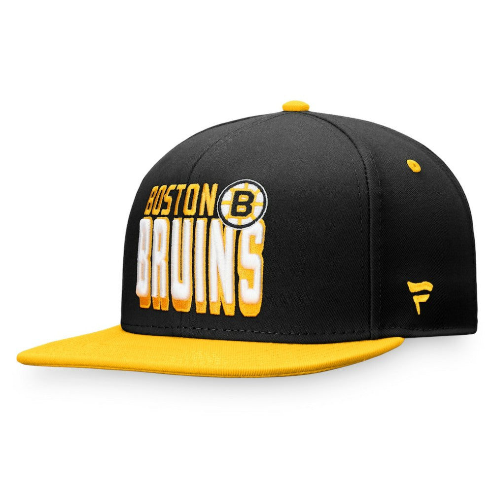 Boston Bruins Fanatics Heritage Retro Two-Tone Snapback Hat - Black/Gold - NHL