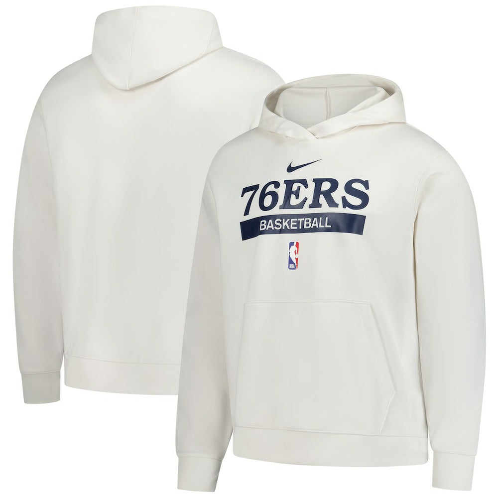 Philadelphia 76ers 2022/23 Spotlight On-Court Practice Performance Pullover Hoodie Cream - NBA