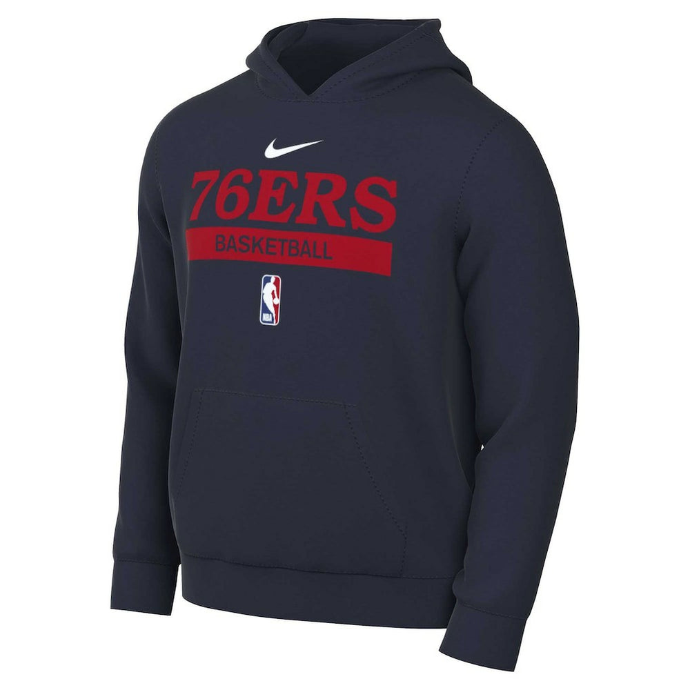 Philadelphia 76ers 2022/23 Spotlight On-Court Practice Performance Pullover Hoodie Navy - NBA
