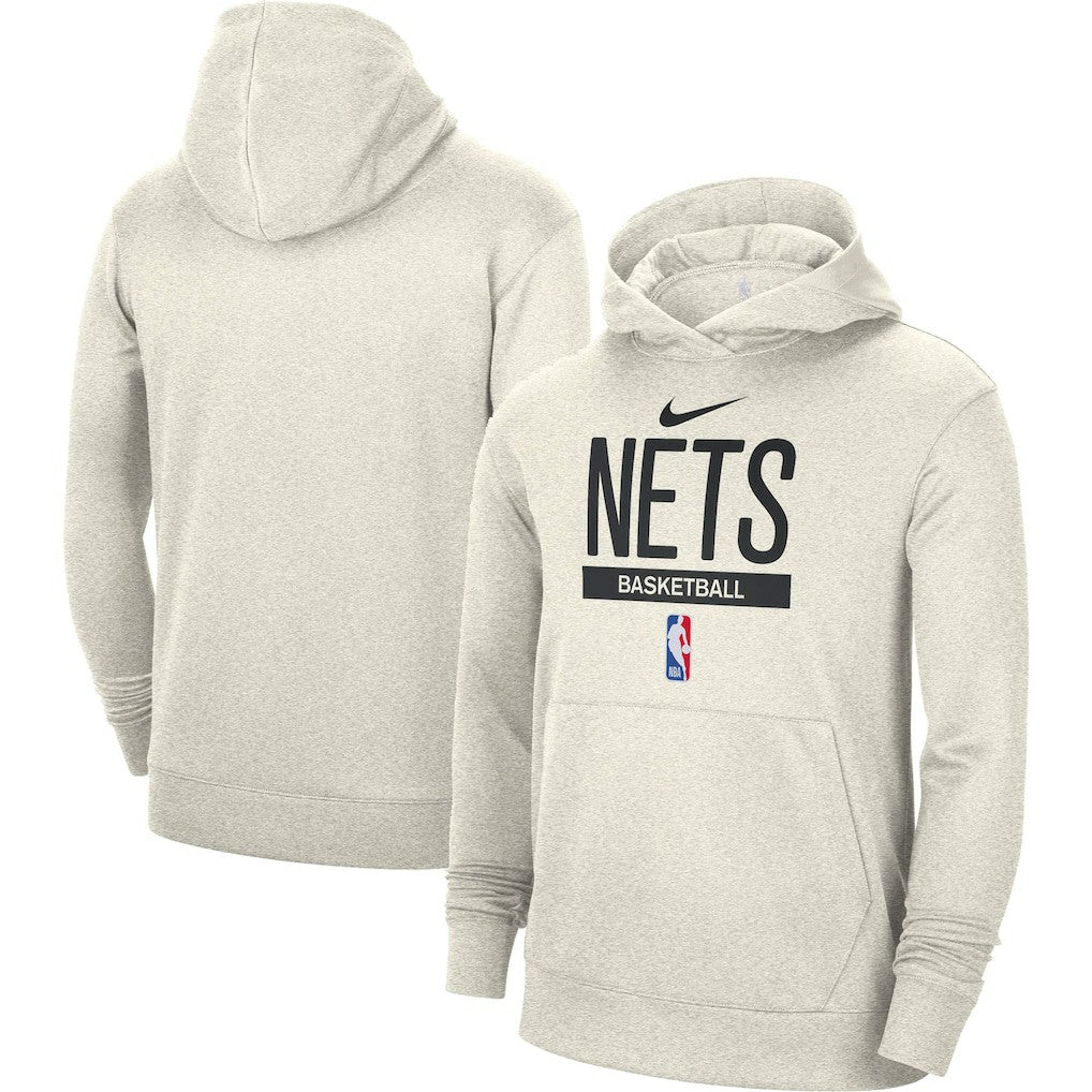 Brooklyn Nets 2022/23 Spotlight On-Court Practice Performance Pullover Hoodie Cream - NBA