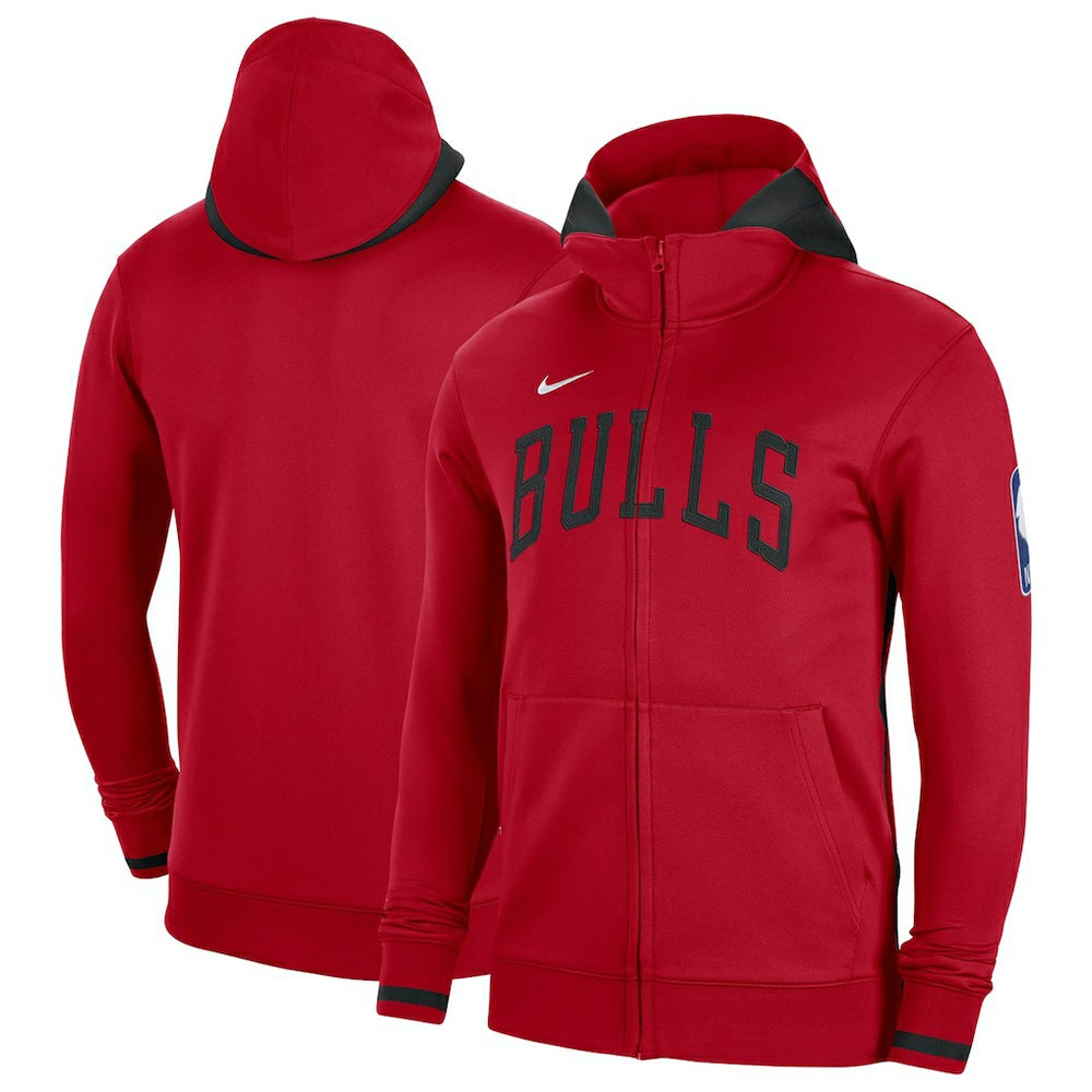 Chicago Bulls Authentic Showtime Performance Full-Zip Hoodie Red - NBA
