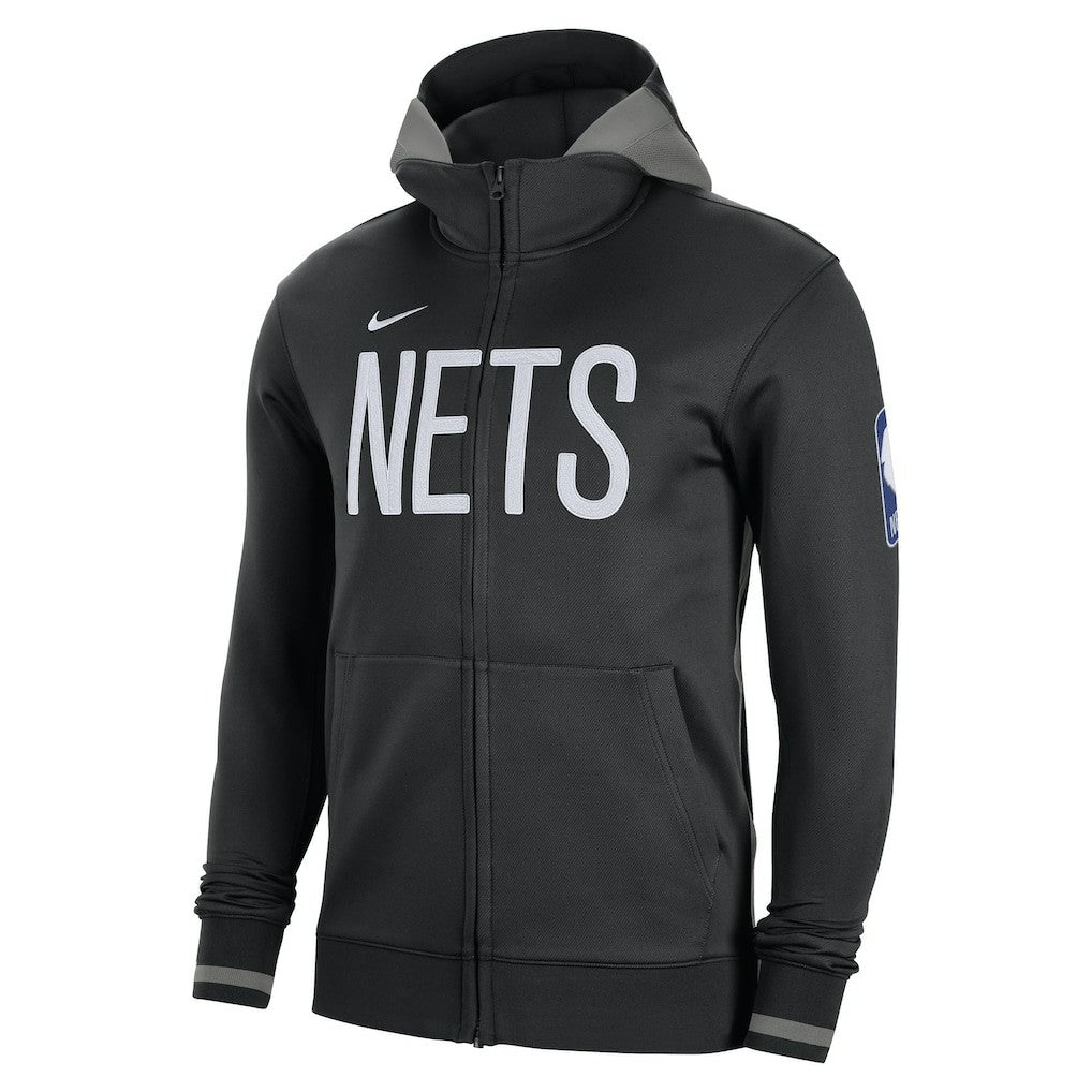 Brooklyn Nets Authentic Showtime Performance Full-Zip Hoodie Black - NBA