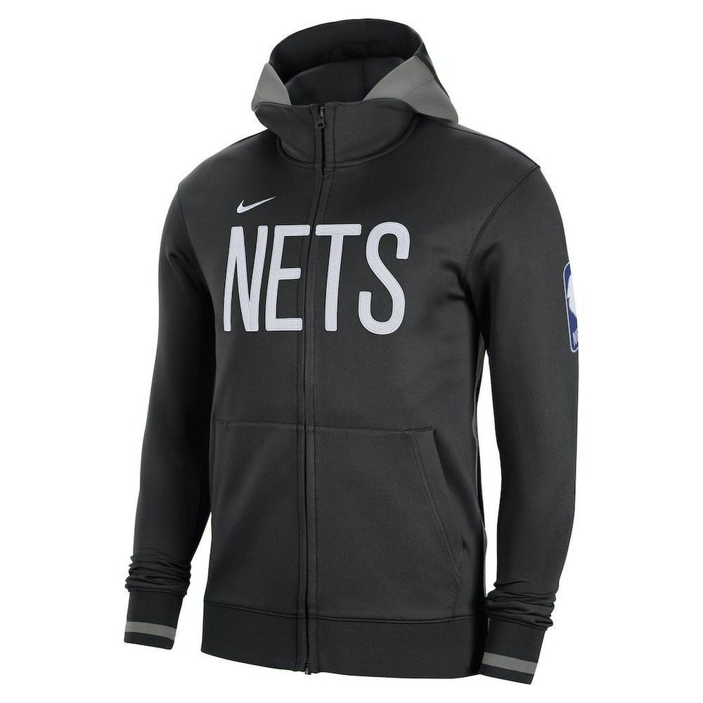 Brooklyn Nets Authentic Showtime Performance Full-Zip Hoodie Black - NBA