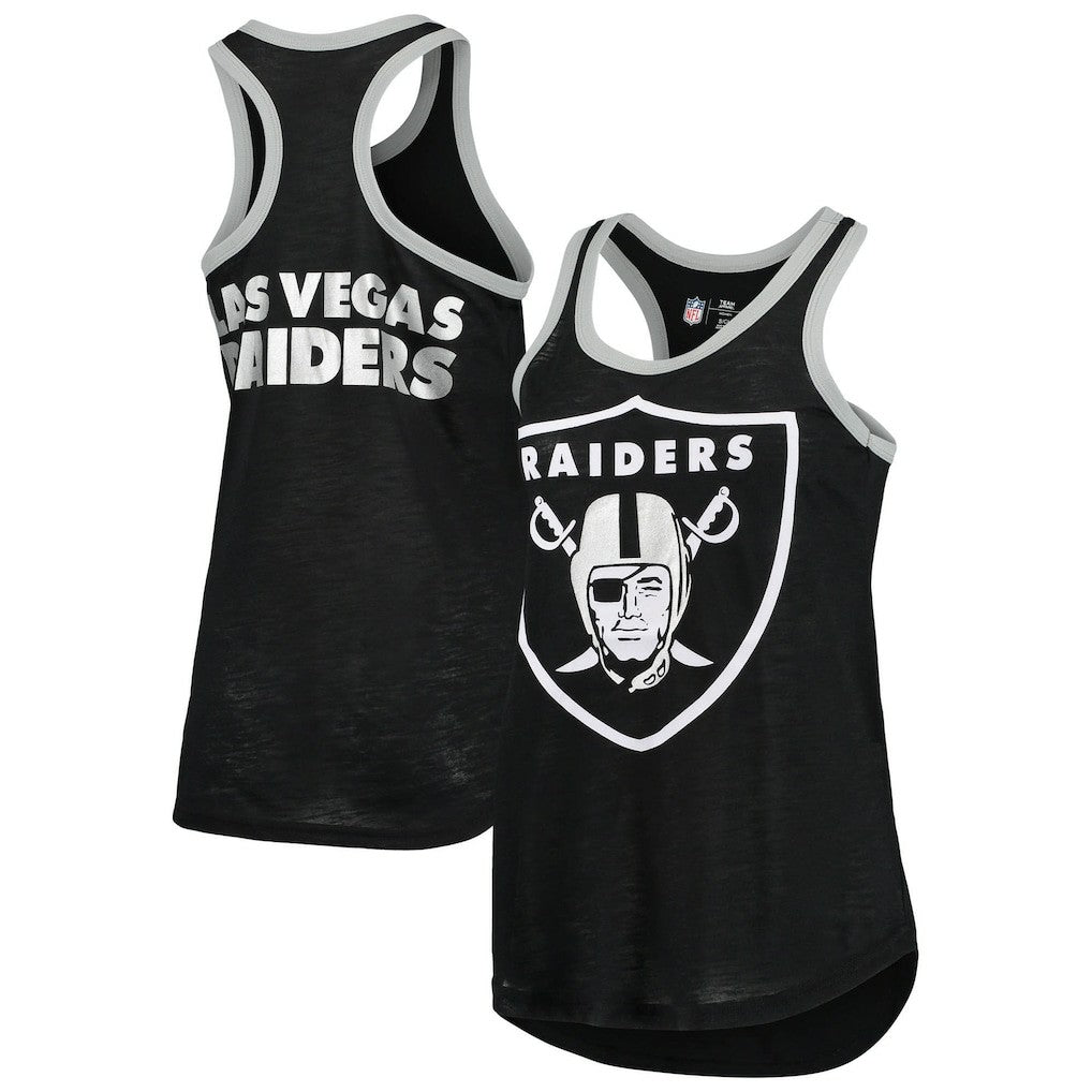 Las Vegas Raiders G-III 4Her by Carl Banks Women's Tater Burnout Tank Top Black | NFL