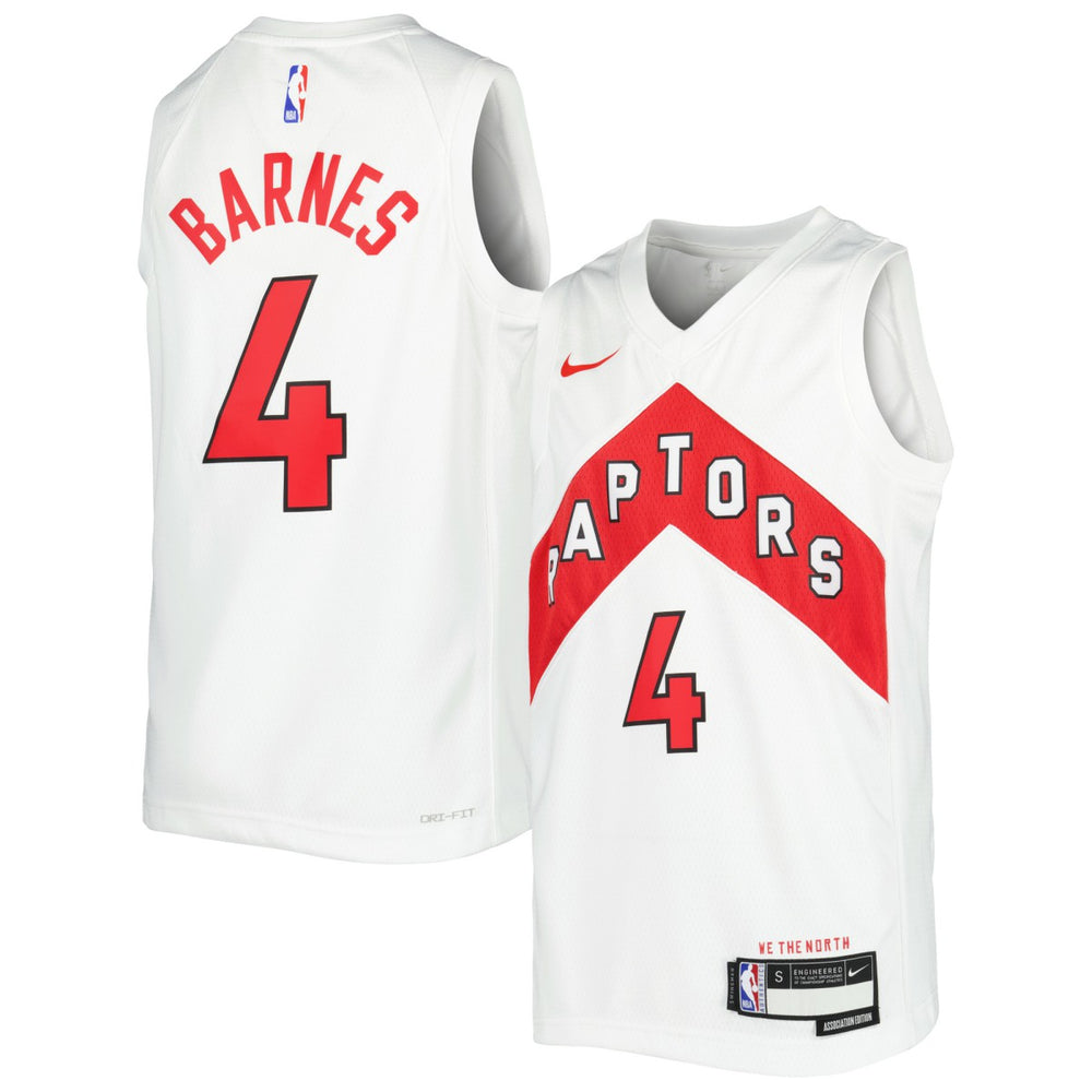 Scottie Barnes Toronto Raptors Youth Swingman Jersey Association Edition White - NBA