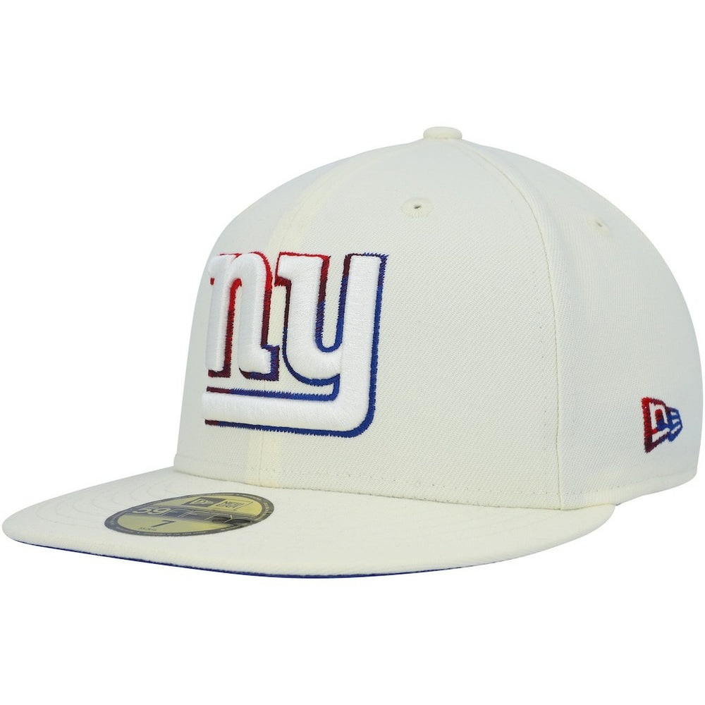 New York Giants New Era Chrome Color Dim 59FIFTY Fitted Hat Cream | NFL