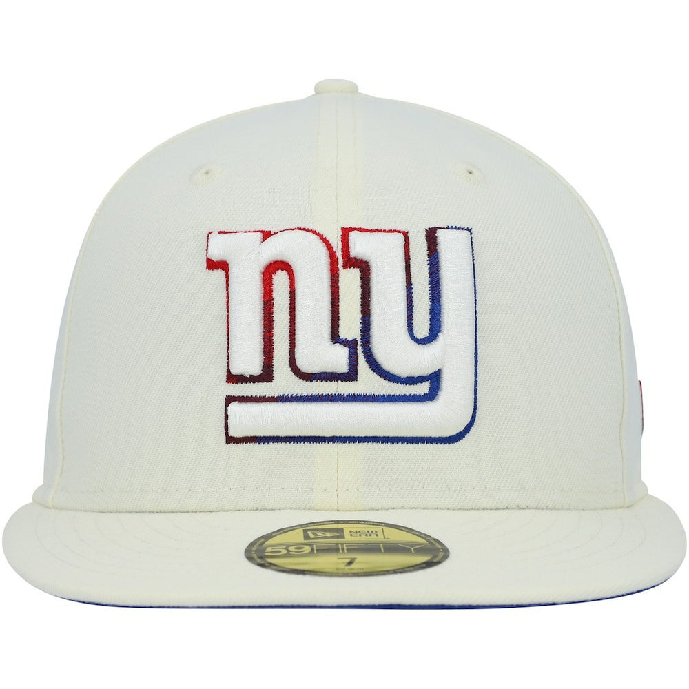 New York Giants New Era Chrome Color Dim 59FIFTY Fitted Hat Cream | NFL
