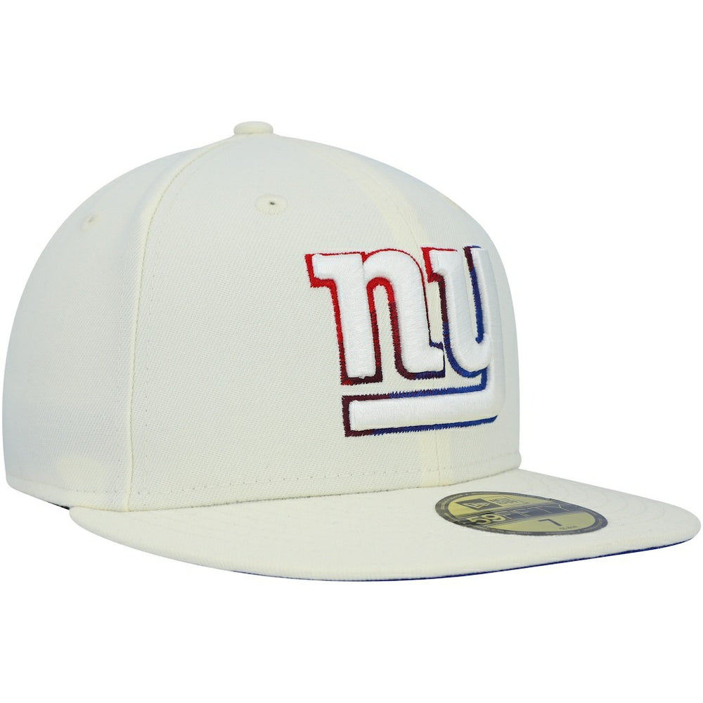 New York Giants New Era Chrome Color Dim 59FIFTY Fitted Hat Cream | NFL