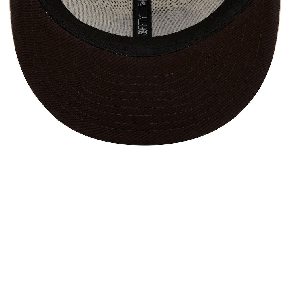 Cleveland Browns New Era Chrome Color Dim 59FIFTY Fitted Hat Cream | NFL