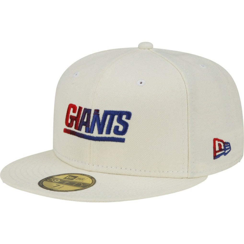 New York Giants New Era Chrome Color Dim 59FIFTY Fitted Hat Cream | NFL