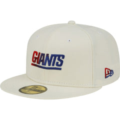 New York Giants New Era Chrome Color Dim 59FIFTY Fitted Hat Cream | NFL