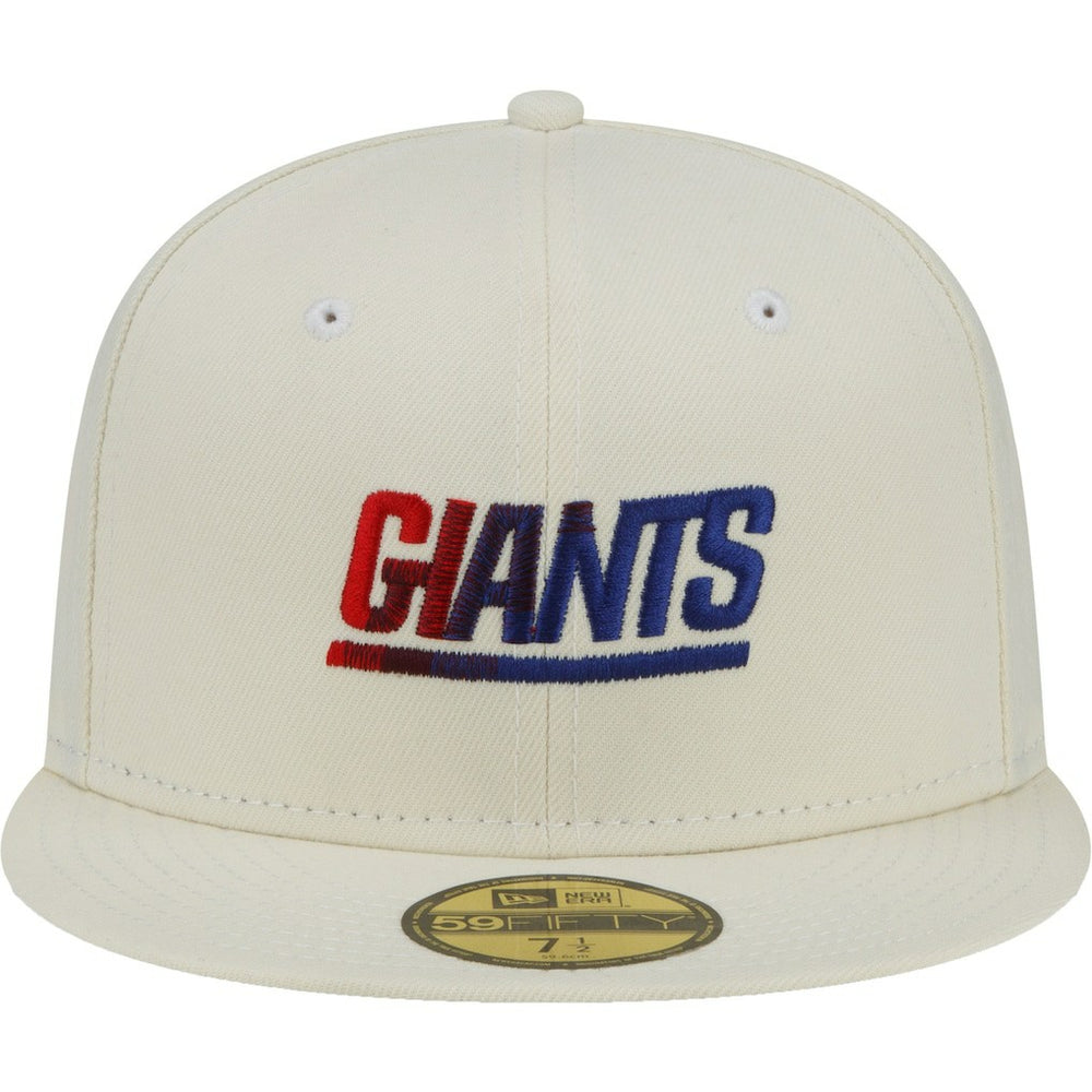 New York Giants New Era Chrome Color Dim 59FIFTY Fitted Hat Cream | NFL